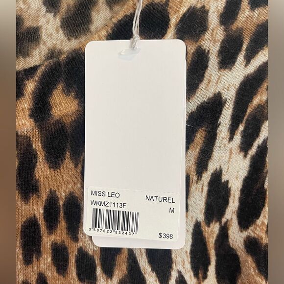 Zadig & Voltaire Miss Leo leopard cashmere sweater NWT. Medium - Picture 6 of 9